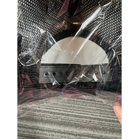 Gray and white trucker cap with raised American flag llama patch. Adjustable - Picture 4 of 4